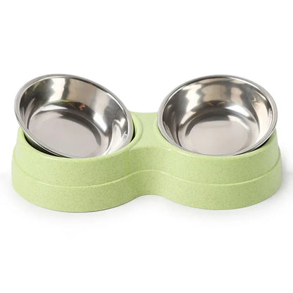 Small Dog and Cat Double Bowls