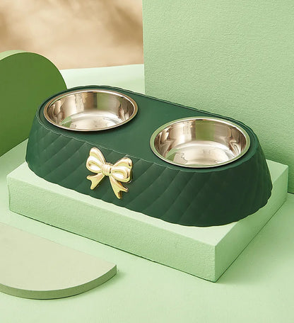 Bow-tie Cats Food Bowl