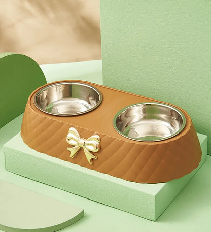 Bow-tie Cats Food Bowl