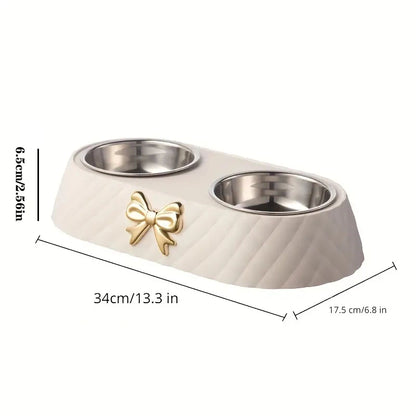 Bow-tie Cats Food Bowl